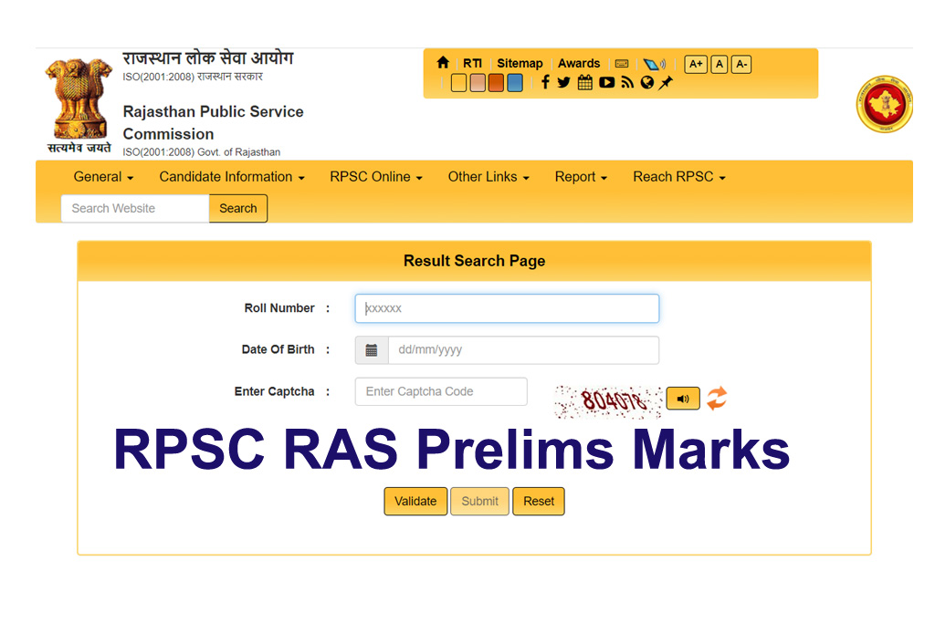 RPSC RAS Marks Release