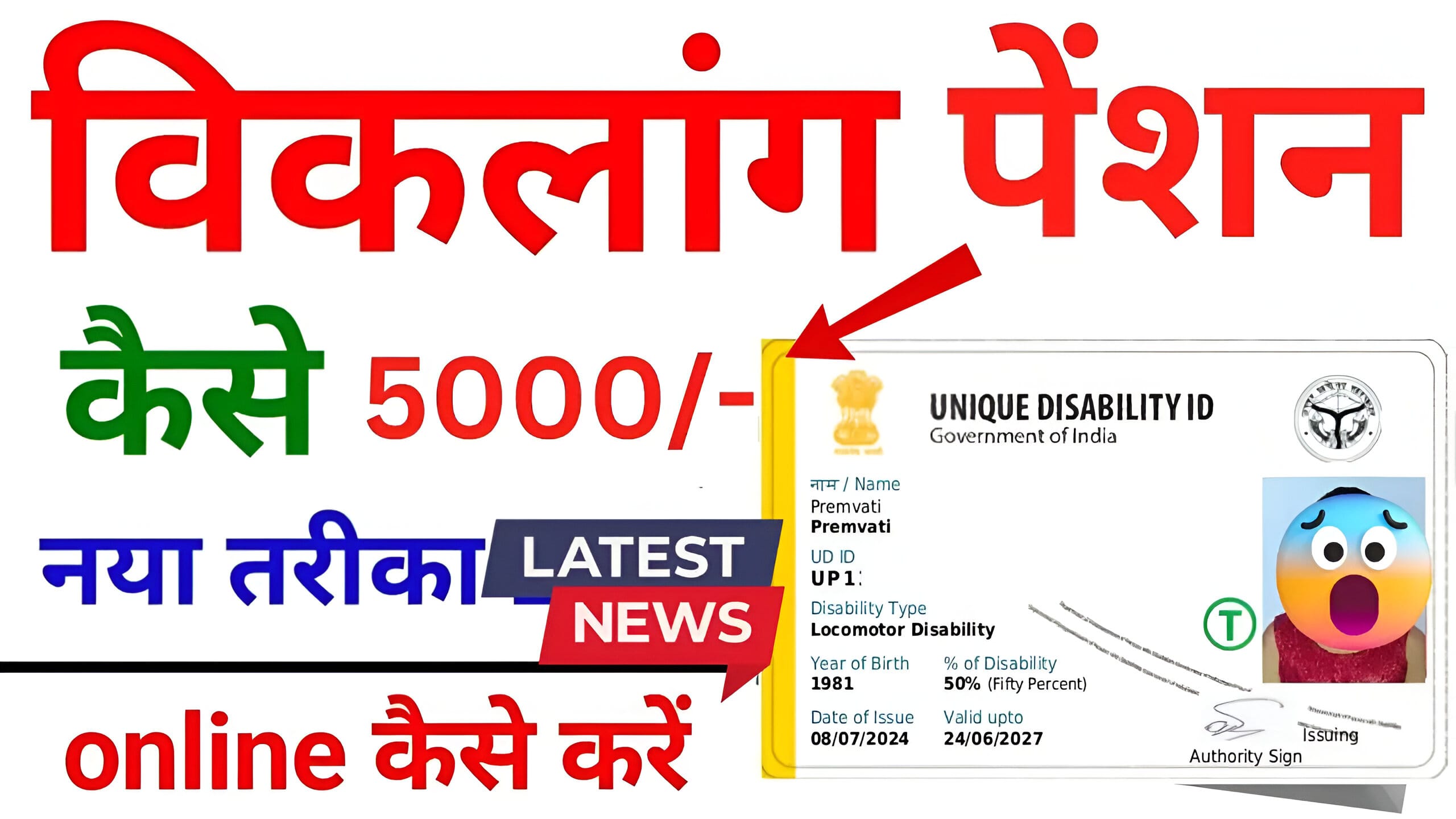 Viklang Pension Yojana Online Apply